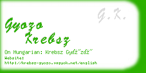 gyozo krebsz business card